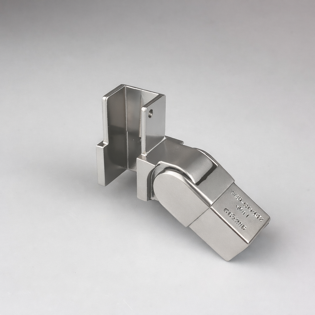 90 Degree Vertical Adjustable for Downstairs Application - Left hand - Satin Stainless Steel